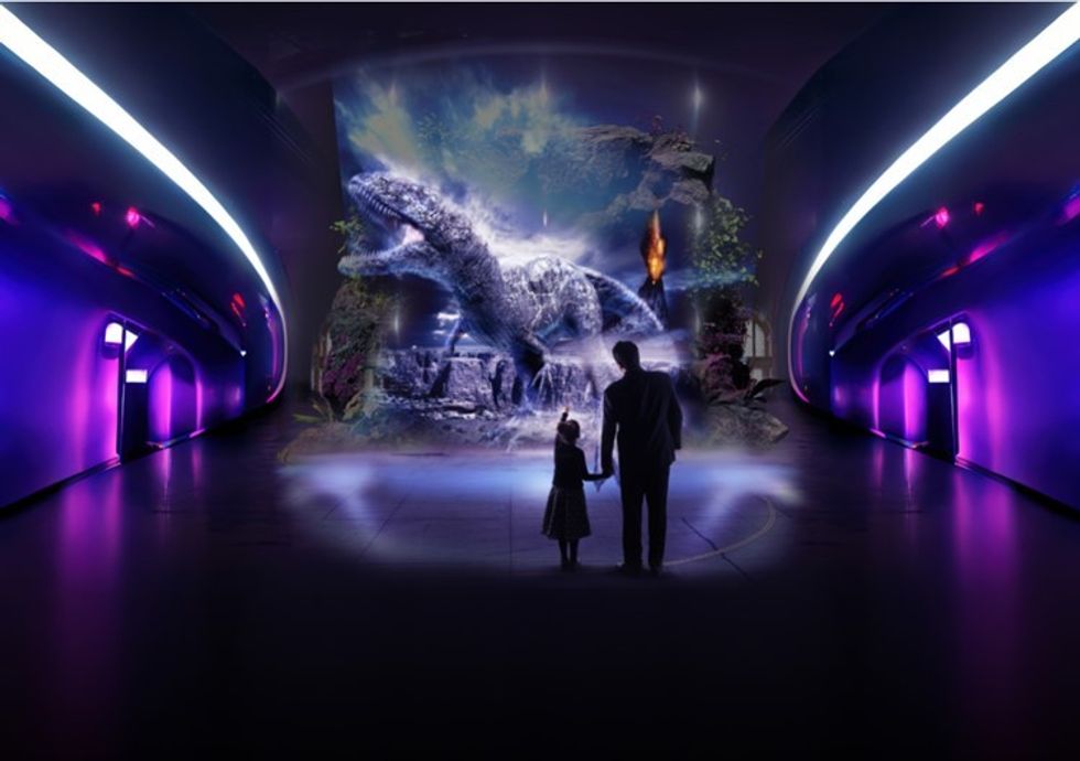 3D for Location Based Entertainment opinion Panasonic Connect dinosaur