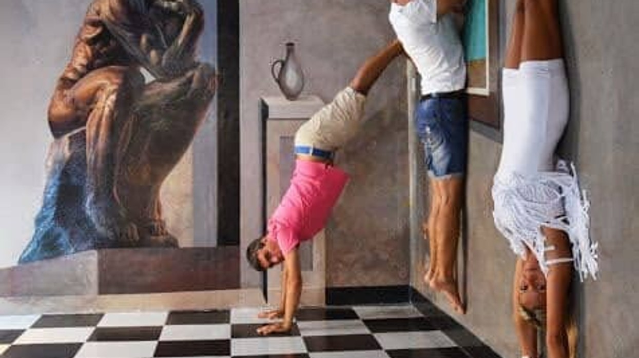 3D World Touring Exhibitions House Falling Down Scene