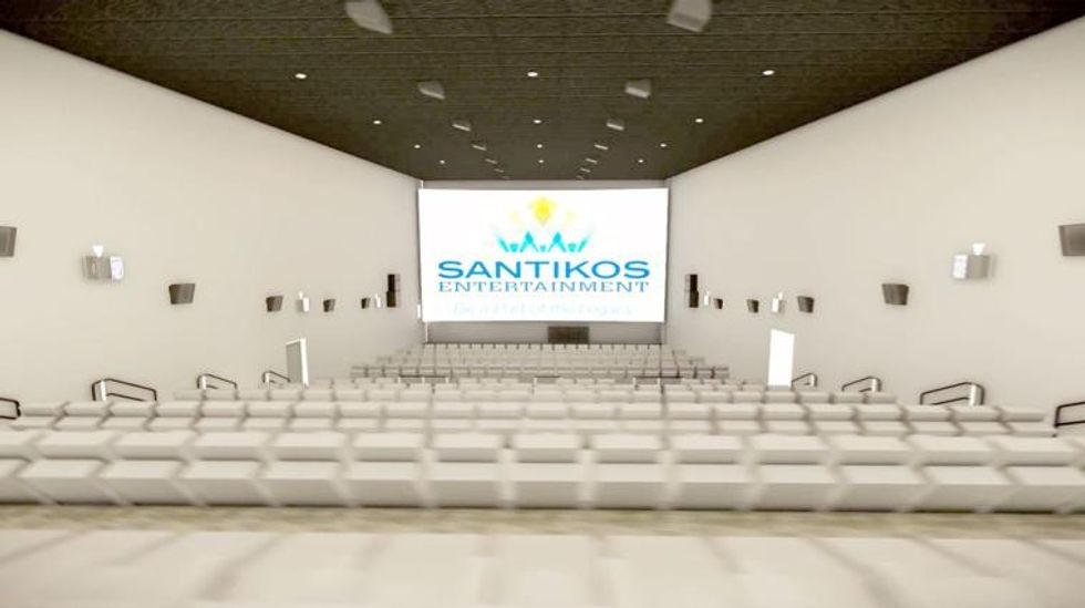 A design drawing of the Cibolo Crossing family entertainment centre. Image: c. Santikos Entertainment.