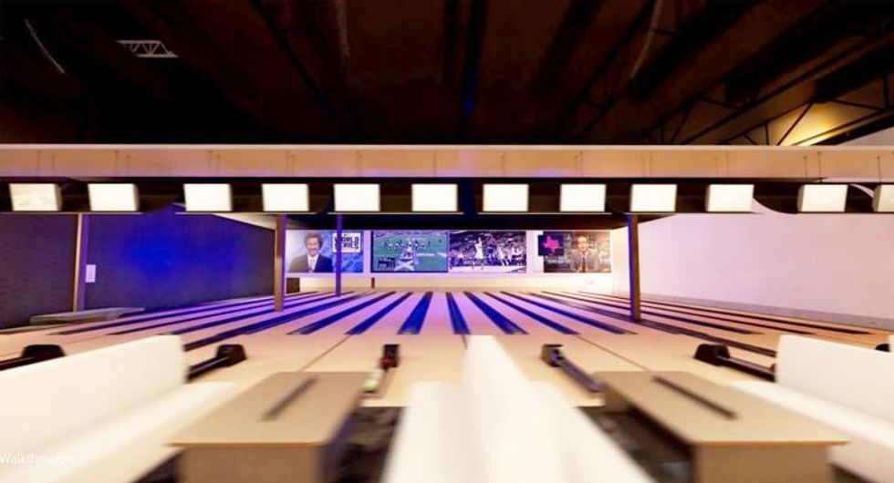 A design drawing of the Cibolo Crossing family entertainment centre. Image: c. Santikos Entertainment.