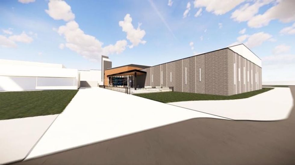 A design drawing of the Cibolo Crossing family entertainment centre. Image: c. Santikos Entertainment.