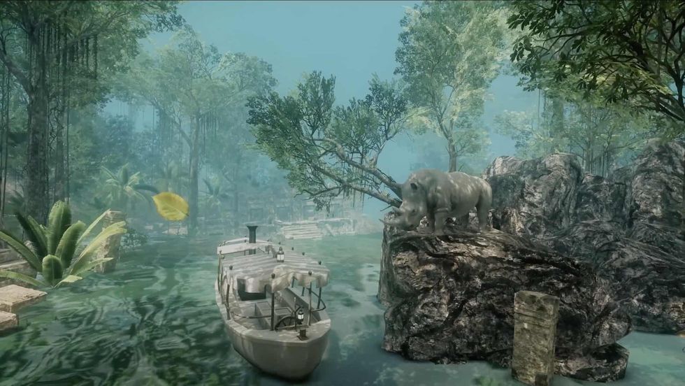 A digital twin of a jungle boat ride developed using the Worldbuildr software