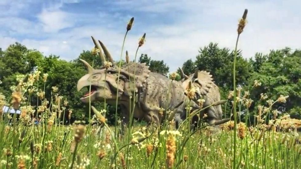 A dinosaur at Field Station Dinosaurs.