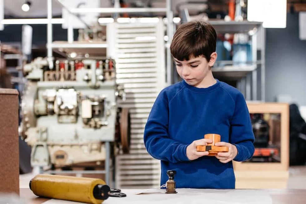 A handling session for schools in Derby Silk Mill