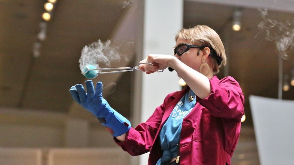 A live science show at the Franklin Institute