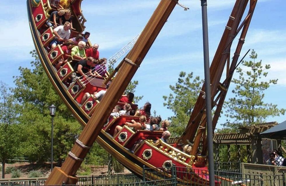 A new Galleon ship installed recently by Zamperla at Parc Du Bocasse in France