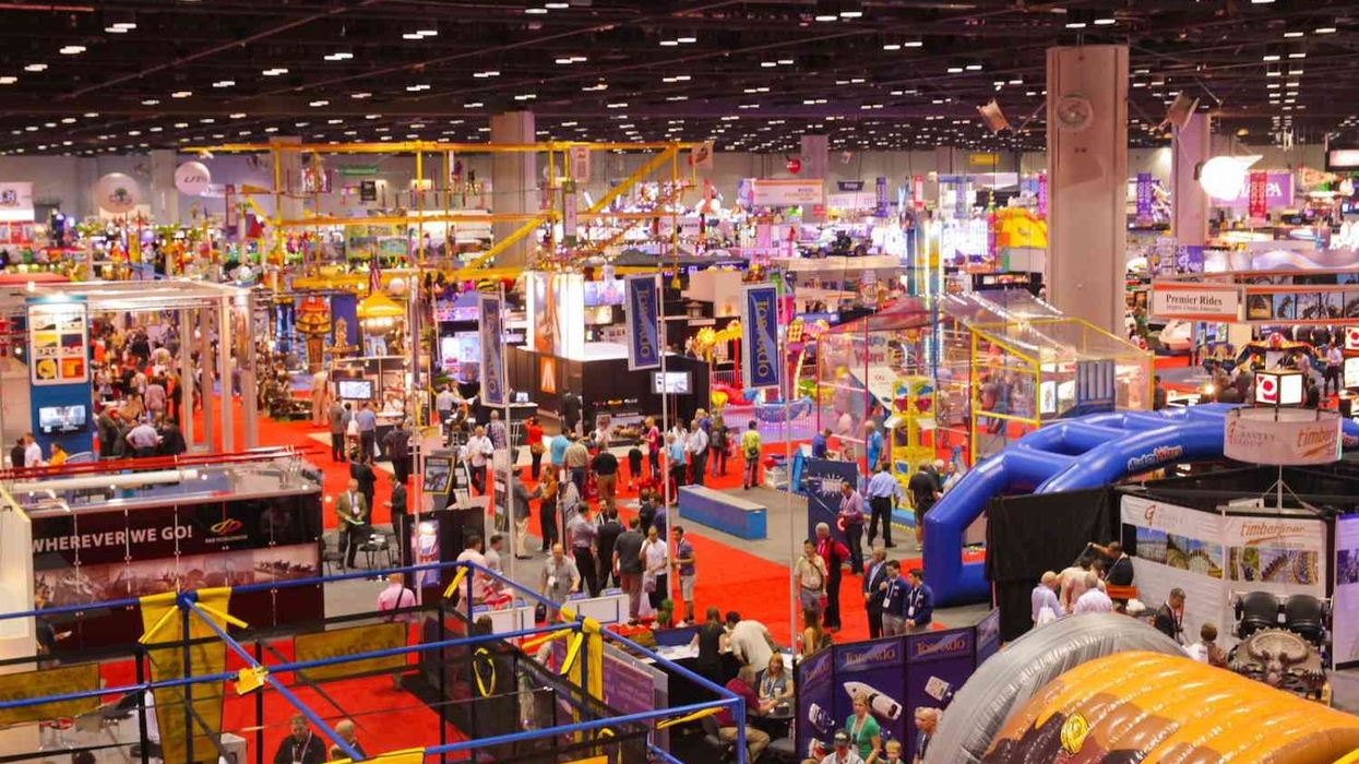 a packed exhibition floor at iaapa expo event