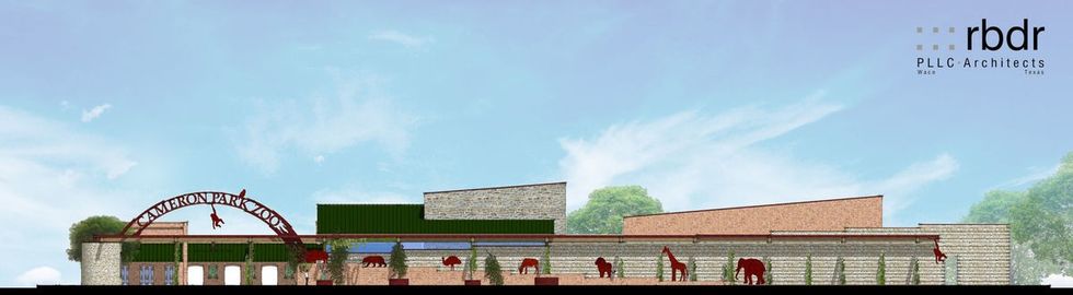 A rendering of the proposed education centre. (Image: c. Cameron Park Zoo.)