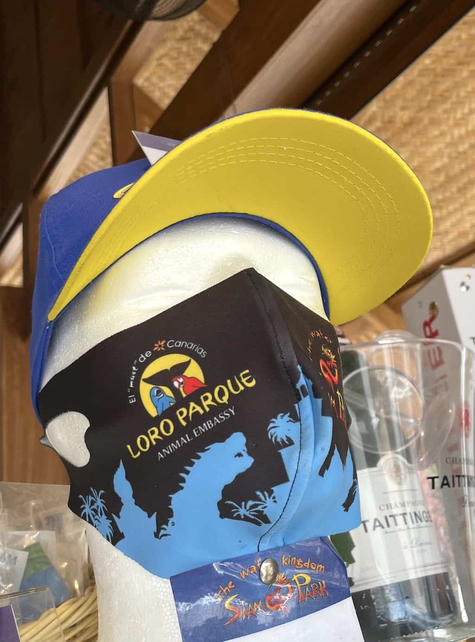 A waterproof face mask as sold at Siam Park during the pandemic