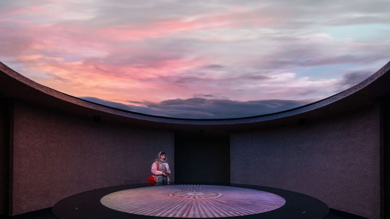 Abrahamic Family House projected ceiling