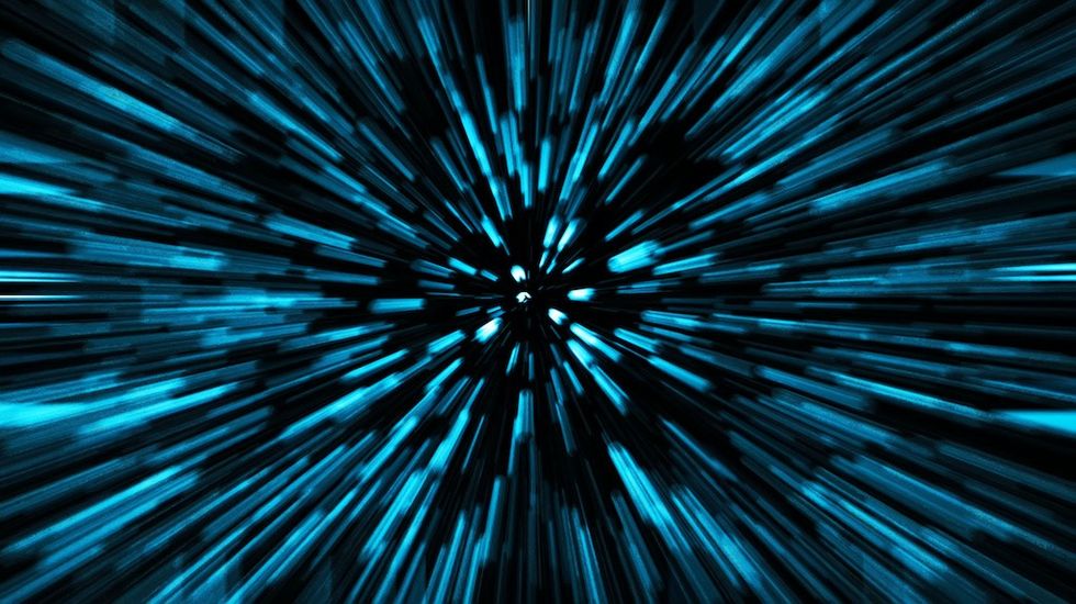 Abstract science fiction outer space and time travel concept background