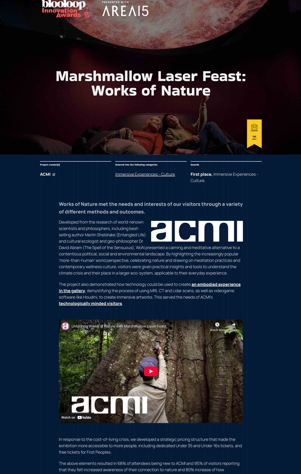 ACMI Innovation Awards 2024