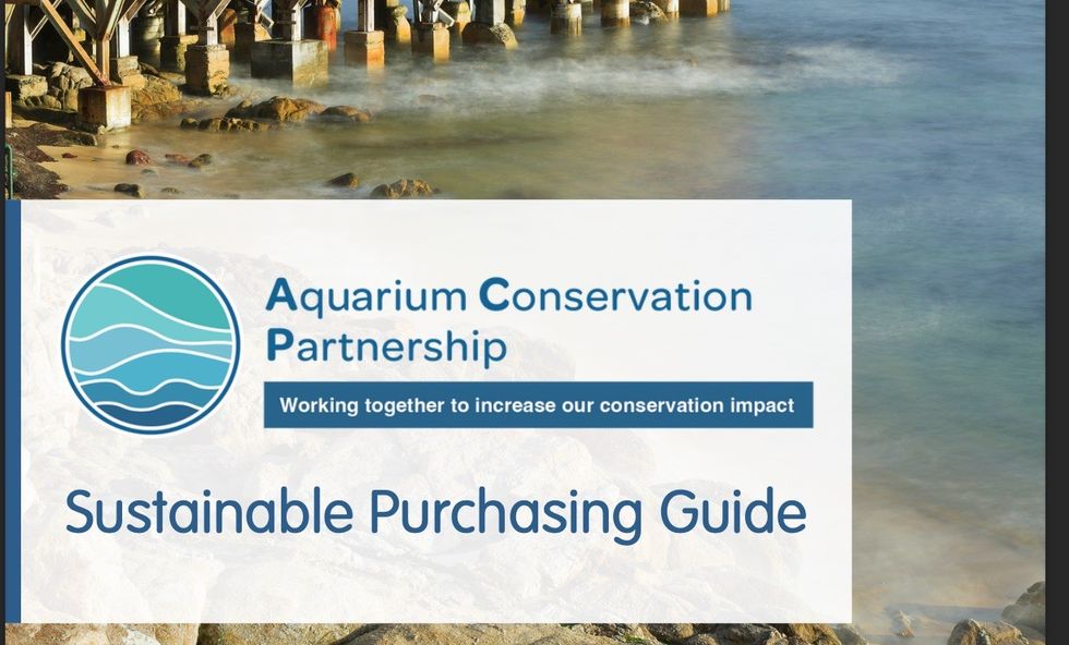 ACP Sustainable Purchasing Guide front page Aquarium Conservation Partnership