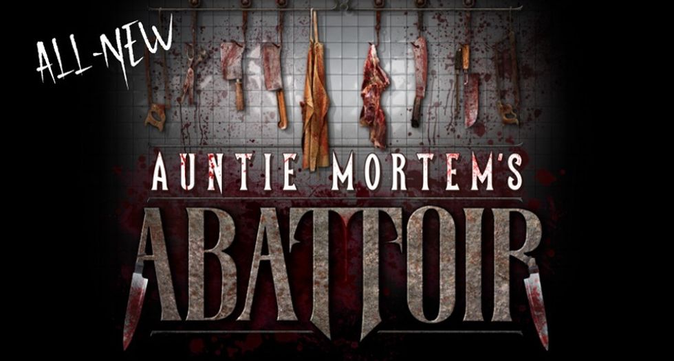 Adirondack Studios Hersheypark’s Dark Nights 2023, Auntie Mortem’s Abattoir, photo credit Hersheypark