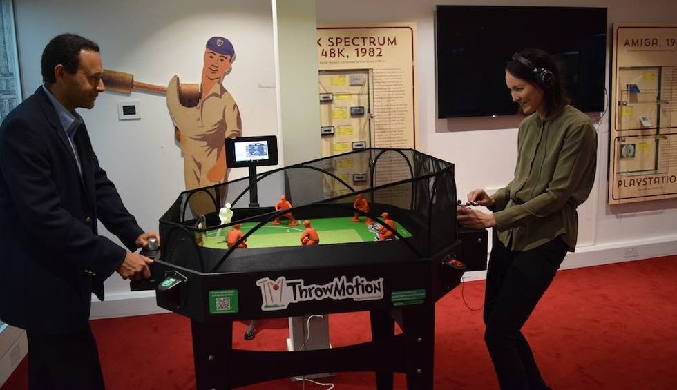 Aditya dayal and Alison Mitchell play Throwmotion at the MCC Museum