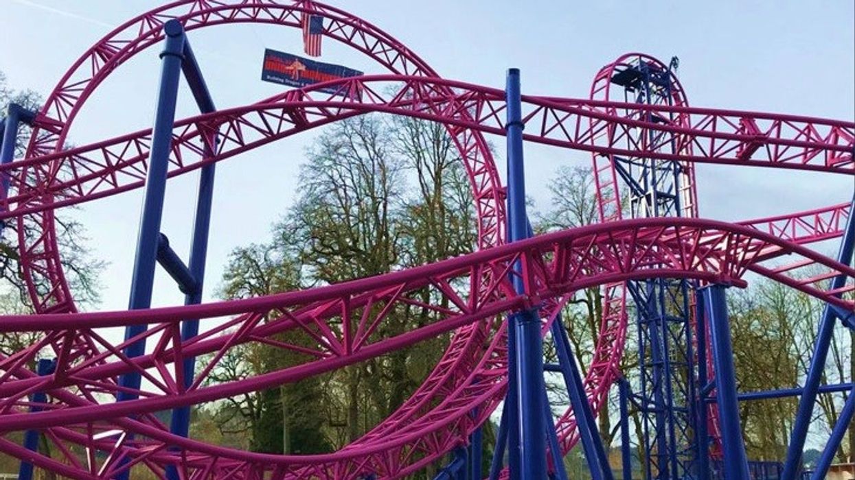 Adrenaline Peak roller coaster at Oaks Amusement Park