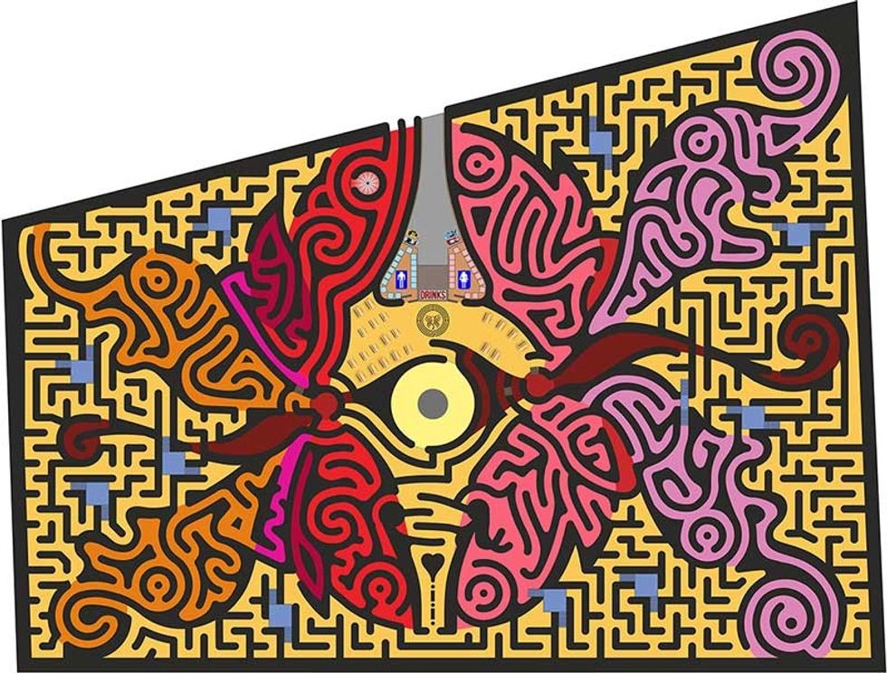 Adrian Fisher ningo world's biggest maze butterfly