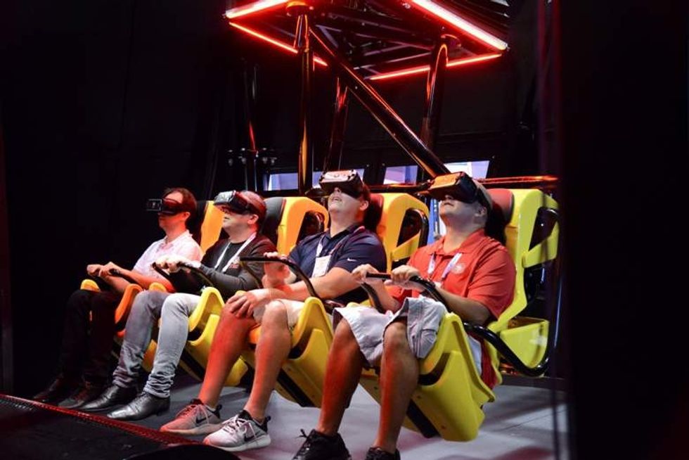 adults experience VR BOX from Zamperla's new Z+ brand brings big coaster experience to small parks and indoor FECs