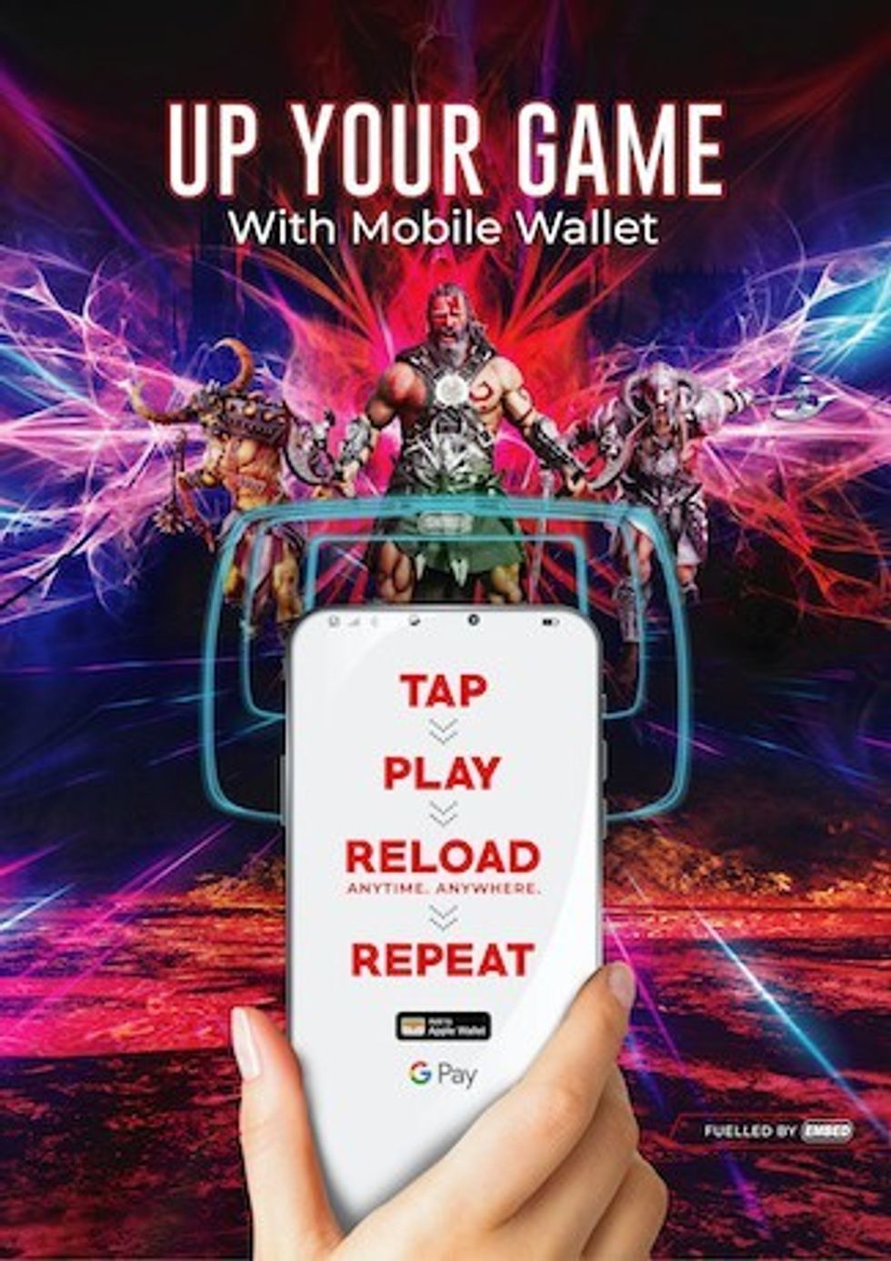 Advert for Embed's Mobile Wallet