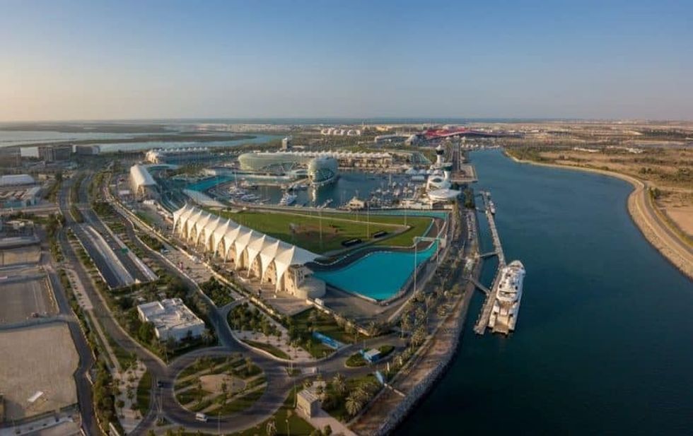 aerial photo of Yas Island