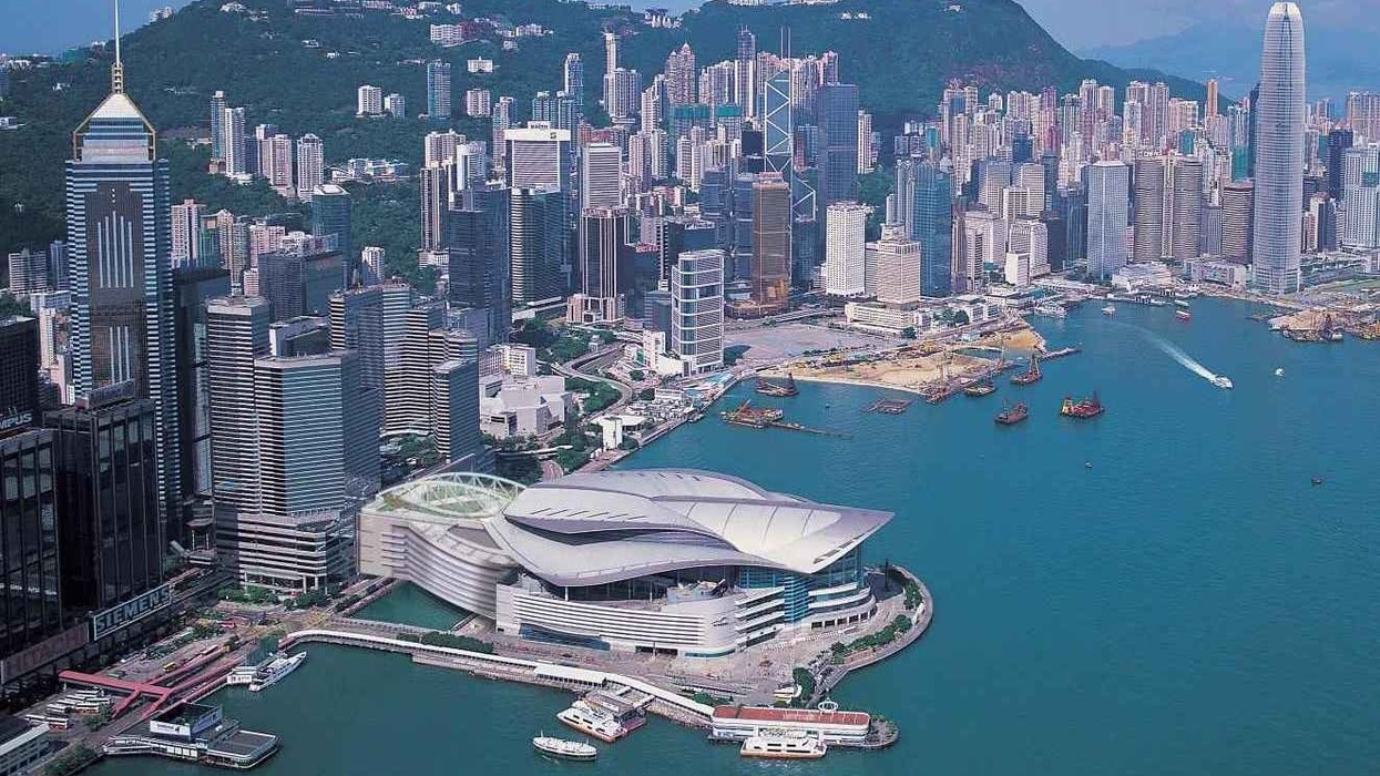 aerial view of honk kong exhiibition and conference center venue for AAE 2018