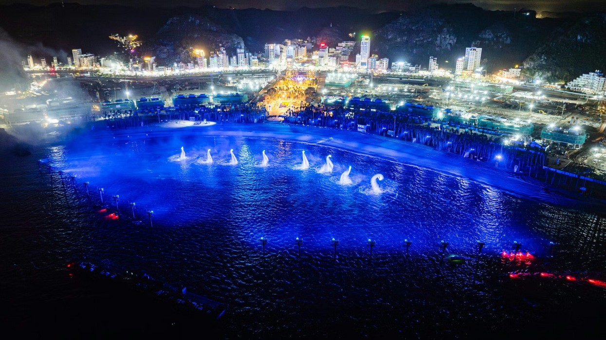 Aerial view of Symphony of the Green Island, Cát Bà Island