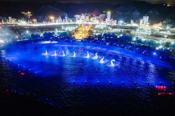 Aerial view of Symphony of the Green Island, Cát Bà Island