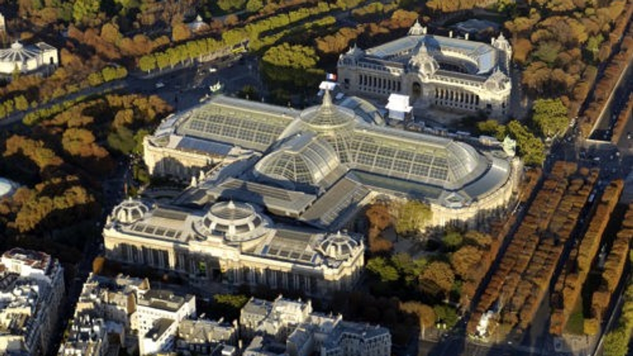 Aerial view of the Grand Palais in Paris.