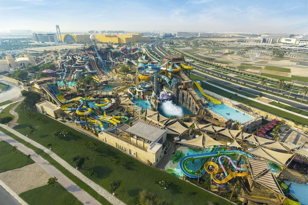 Aerial view of Yas Waterworld