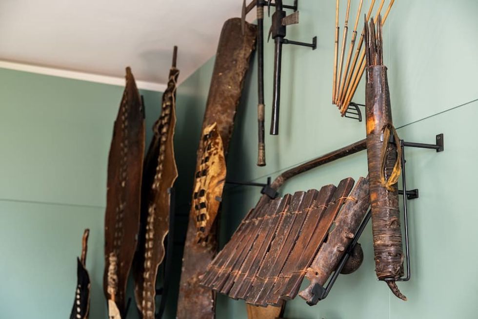 African objects used for ceremonies and defence