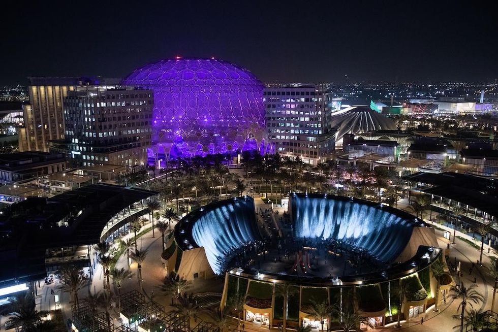 Al Wasl Dome turns blue for World Children’s Day