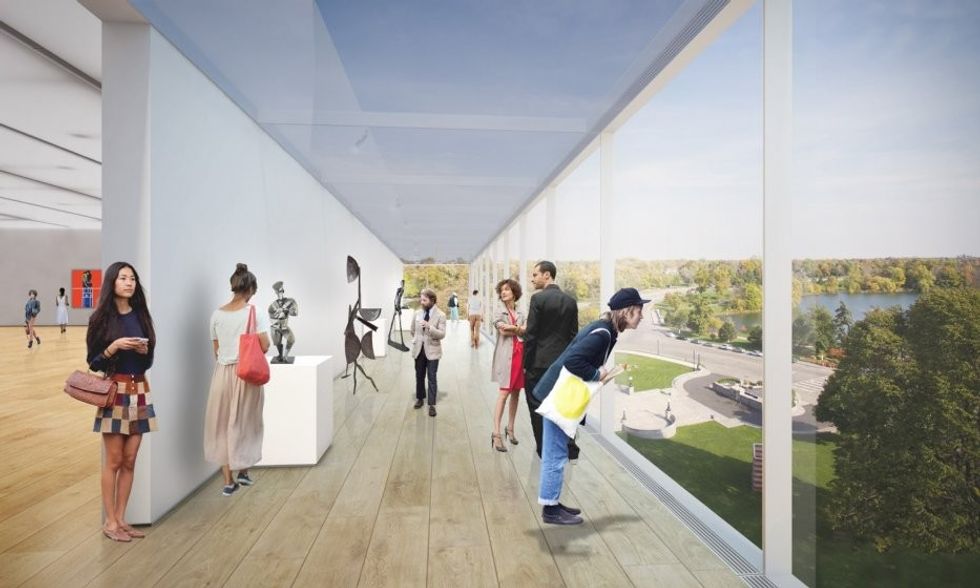 Albright-Knox expansion interior_view_of_public_entry_hall_entering_from_elmwood