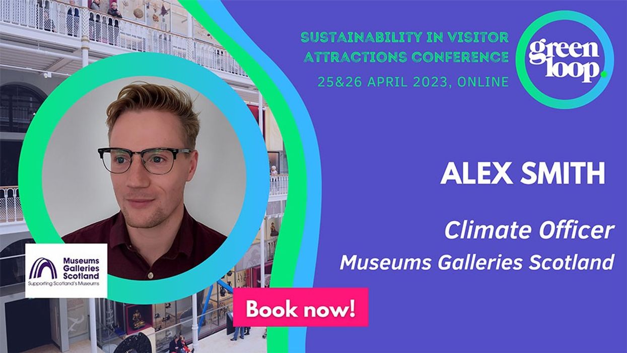 Alex Smith, Museum Galleries Scotland speaking at greenloop