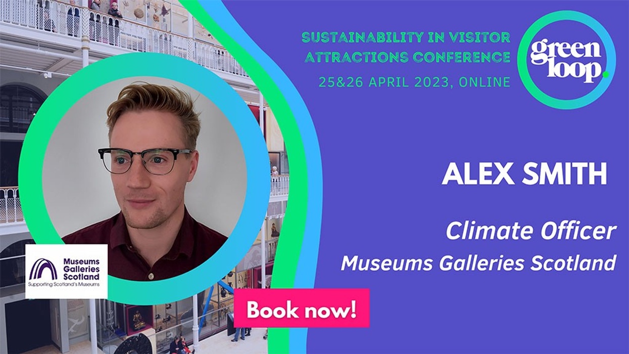Alex Smith, Museum Galleries Scotland speaking at greenloop