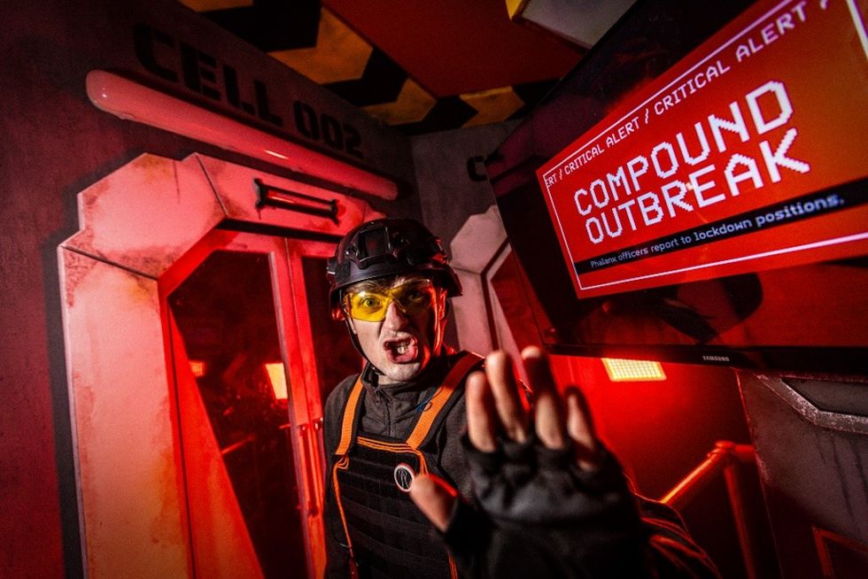 Alton Towers Scarefest compound Nemesis