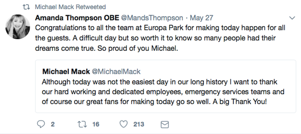 amanda thompson tweet blackpool pleasure beach europa-park