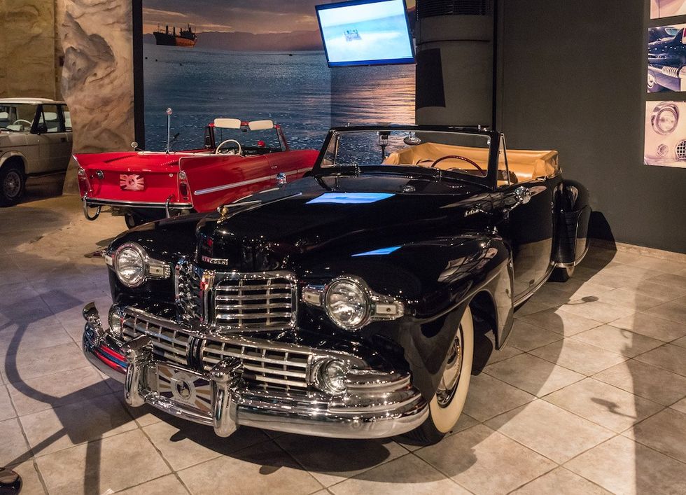 Amman, Jordan, December 07, 2018 : Lincoln Continental Cabriolet 1947 at the exhibition in the King Abdullah II car museum in Amman, the capital of Jordan.