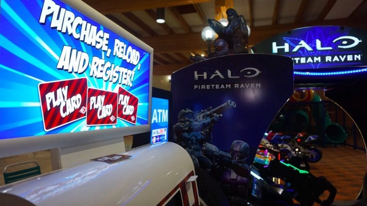 An arcade by Midwest Coin, powered by Embed's cashless solutions