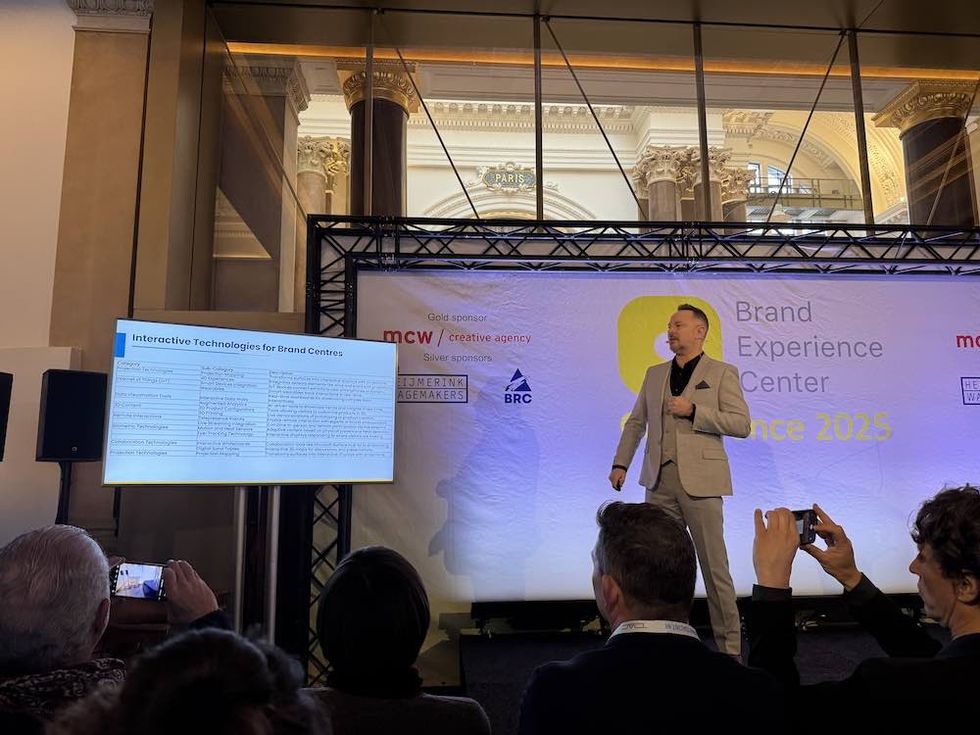 Andrew Jenkinson, vStream, speaking at the Brand Experience Center Conference 2025.