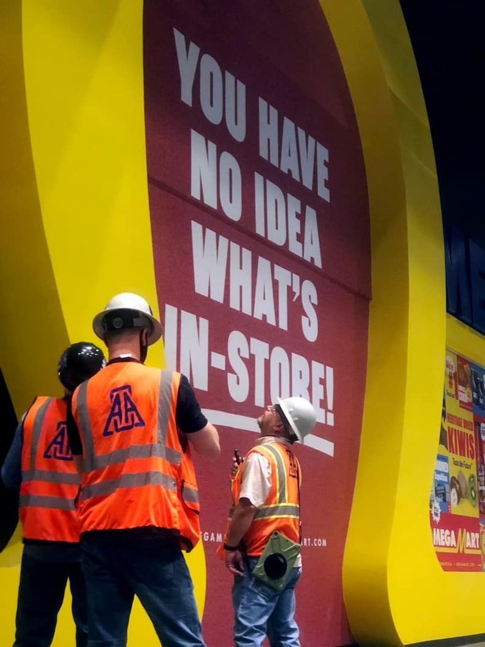 AOA team at Meow Wolf's Omega Mart