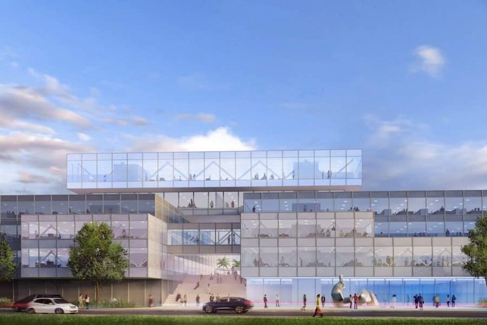 Architectural rendering of Surftown building