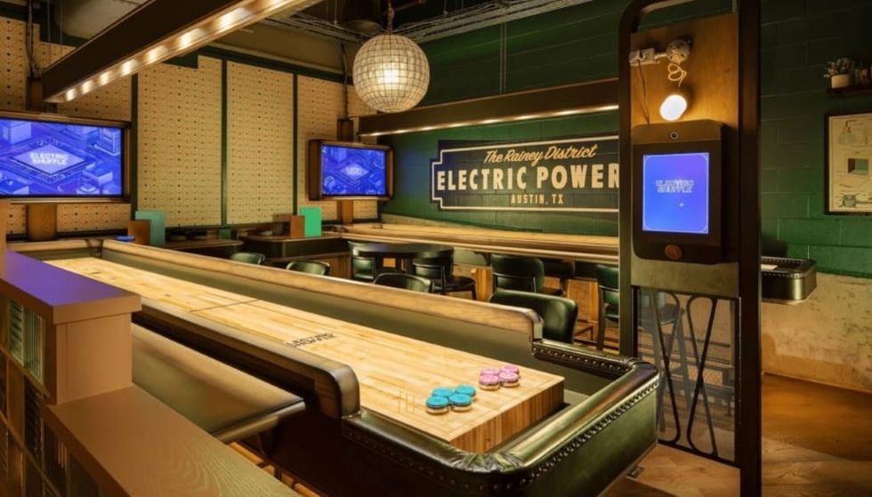 Arco Murray Electric Shuffle Austin Texas shuffleboard