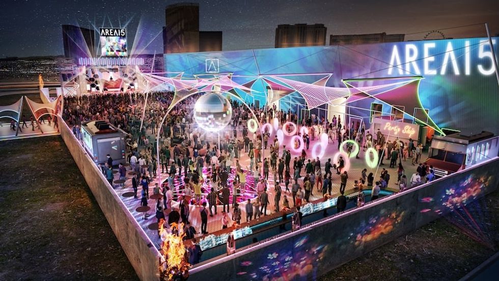 AREA15 retail and immersive entertainment venue in Las Vegas - outdoor event space