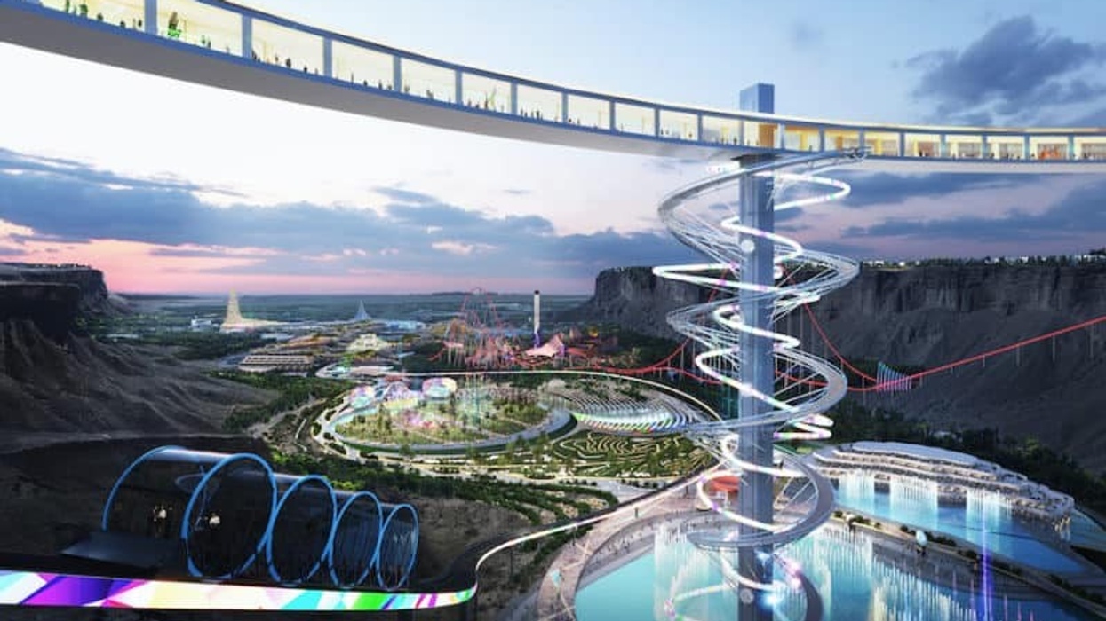 artist drawing of the planned Festival Ground and Resort Core at Qiddiya
