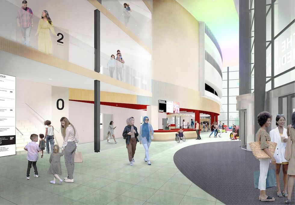 Artist impression of the newly refurbished foyer at the National Science and Media Museum. Credit National Science and Media Museum
