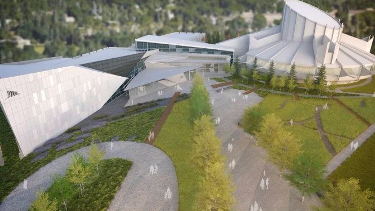 artist rendering of the new exterior at Telus World of Science