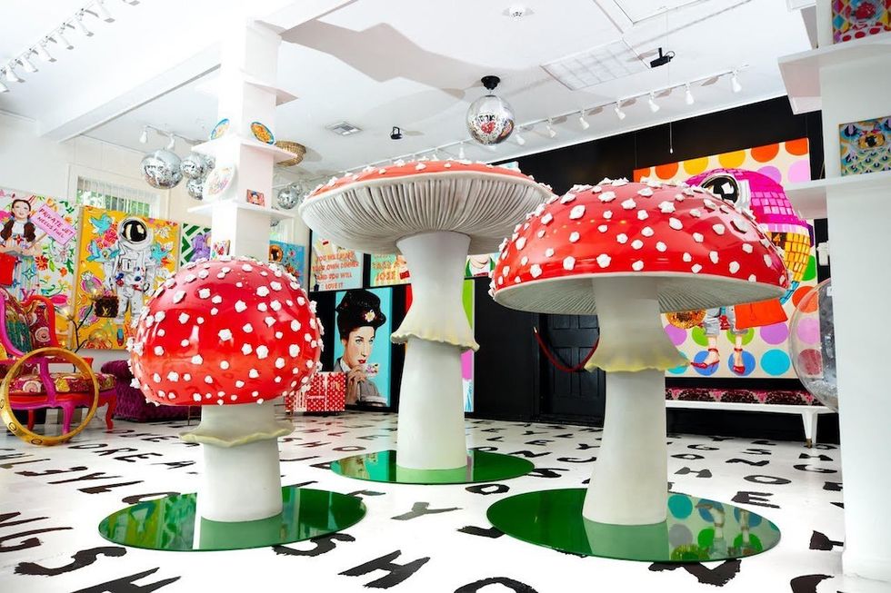 Ashley Longshore Mushroom sculptures
