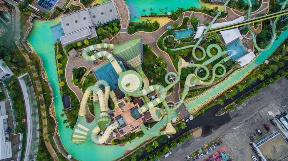 Atlantis-Sanya-Aquaventure waterpark aeriel view