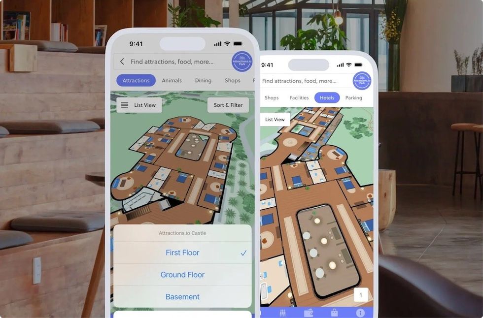 Attractions.io multi-level maps SEA expo