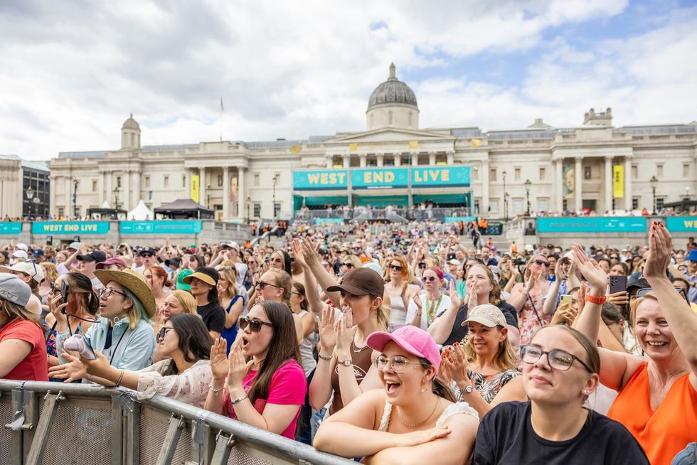 Audience cheering at West End Live